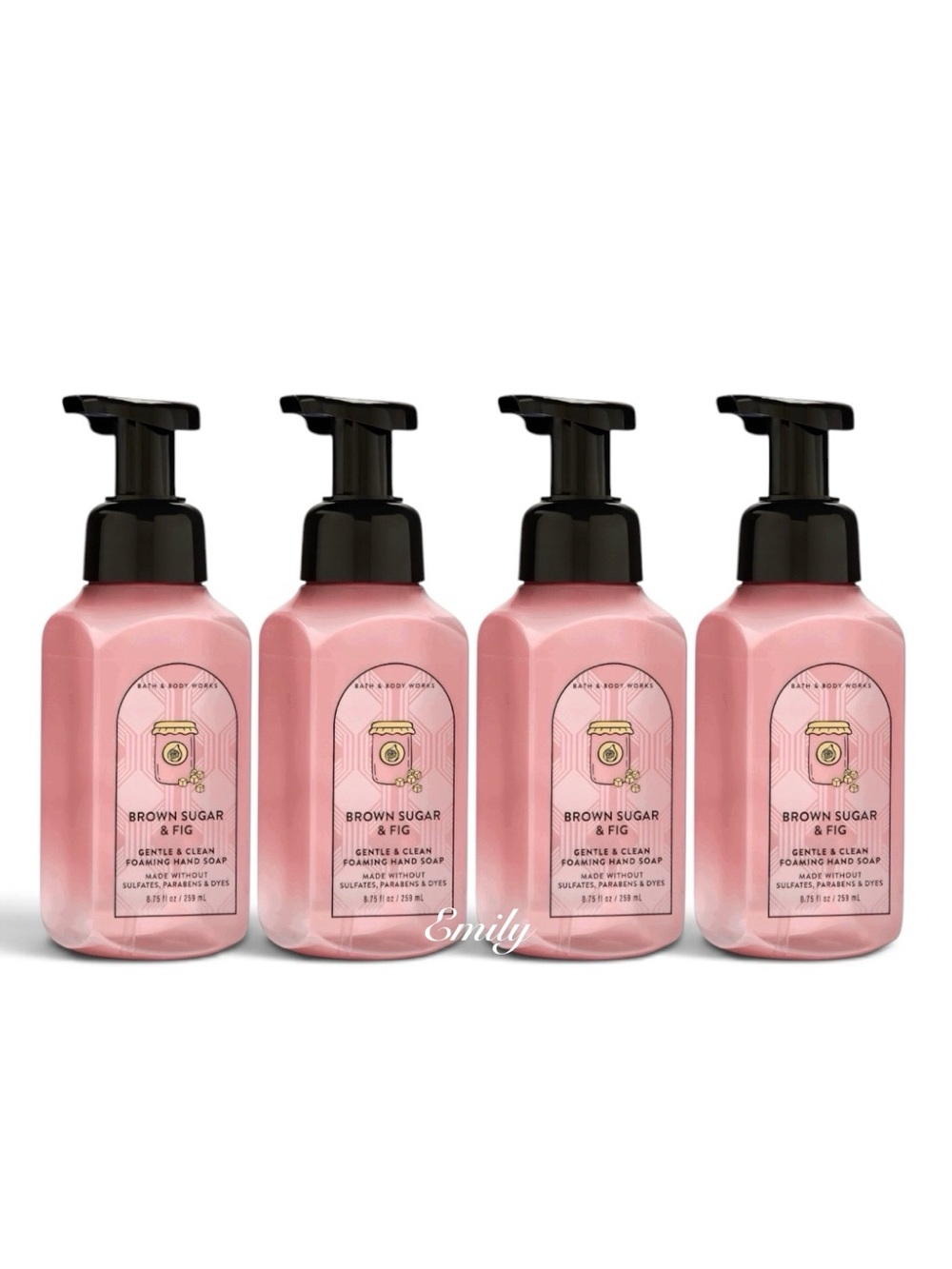 4X BROWN SUGAR & FIG Foaming Hand Soap 8.75 fl oz Set Bundle
